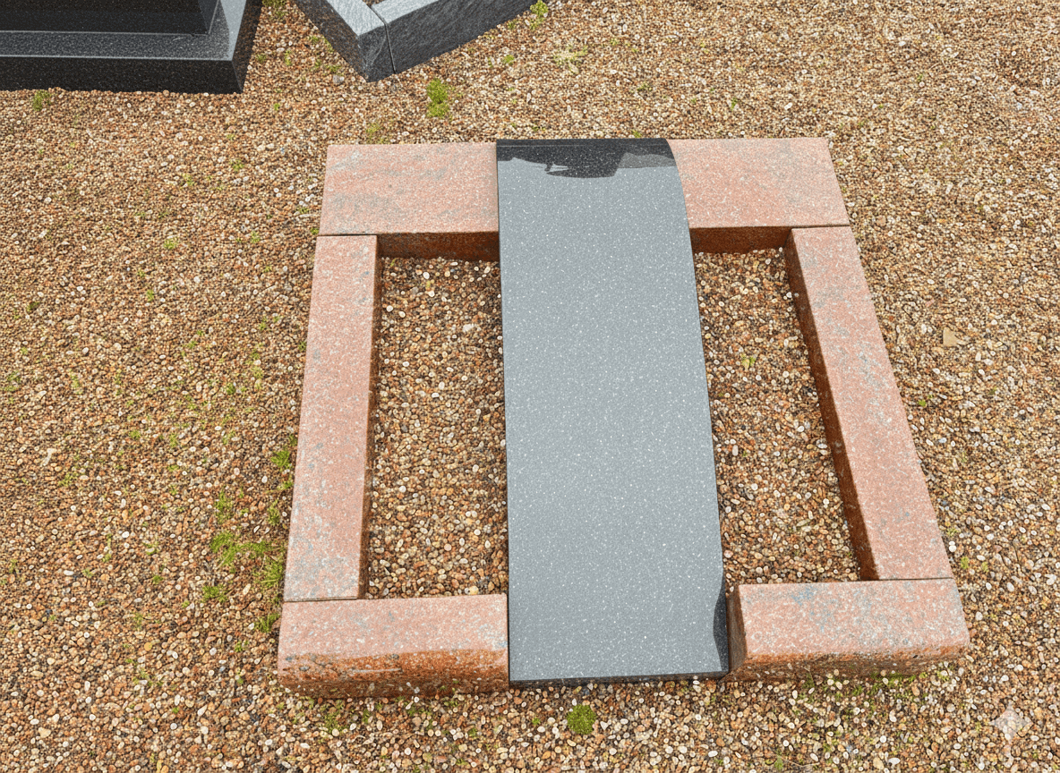 Urnengrab Multicolor Rot & Indisch Black