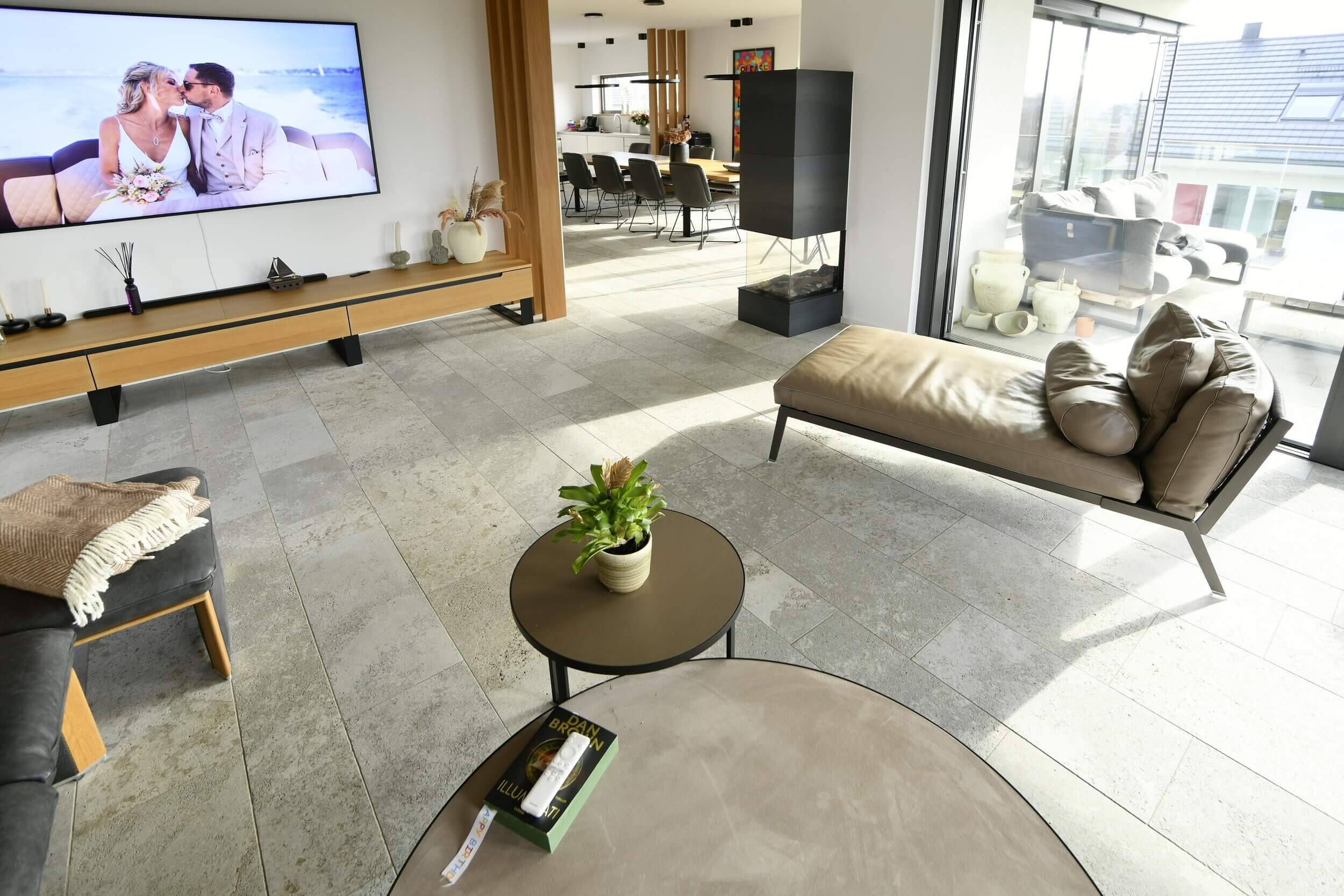 Wohnzimmer Muschelkalk